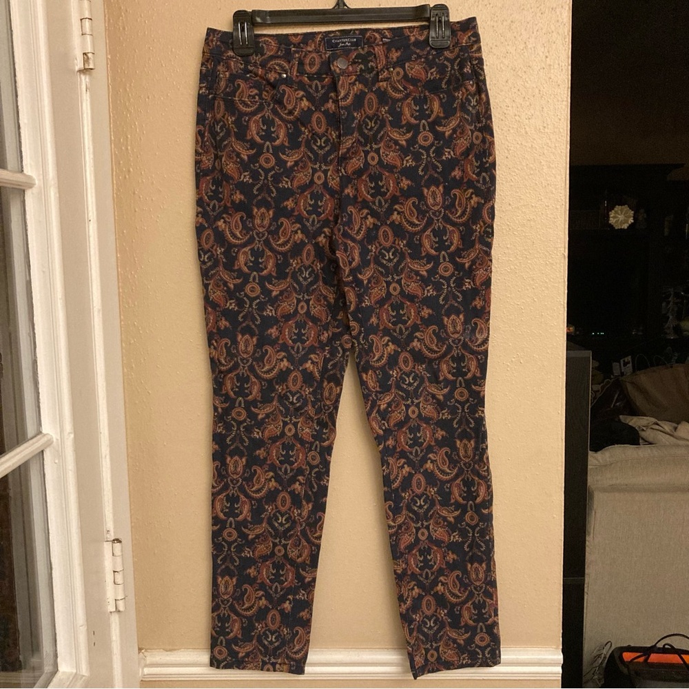 Charter Club Paisley Print Bristol Skinny Ankle Pants